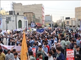 حضور حماسی دانش آموزان شهرستان قدس در راهپیمایی یوم الله 13 آبان
