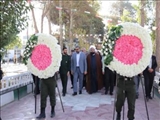 ادای احترام مسئولین شهرستان قدس به مقام والای شهدا در هفته دفاع مقدس