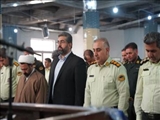 حضور فرماندار قدس در نماز جمعه و میز خدمت نیروی انتظامی