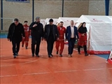بازدید سرزده معاون امنیتی انتظامی استانداری تهران از شهرستان قدس و حضور در محل اسکان آسیب‌دیدگان جنگ