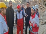حضور میدانی فرماندار قدس در خط مقدم آواربرداری روستای دانش / تقدیر از ایثارگری هلال احمر
