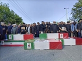 نُه آسمانی در آغوش مردم قدس / تشییع باشکوه هشت همسنگر مقاومت و شهید محمد برهانی در شهرستان قدس