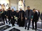 ادای احترام رئیس کل دادگستری استان تهران و مسئولان شهرستان قدس به مقام شامخ شهدا