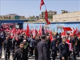 مراسم باشکوه پیاده‌روی اربعین در شهرستان قدس برگزار شد