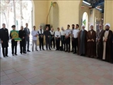 آئین استقبال از کاروان زیر سایه خورشید خادمان اعزامی از مشهد مقدس در شهرستان قدس
