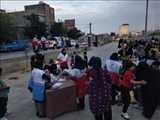 برگزاری جشن شب ولادت امام رضا در محله شهرک عزیزی