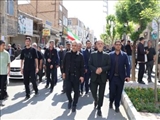 تشییع چهار شهید دیگر حمله آمریکا و رژیم صهیونیستی به محله قلعه‌میر شهرستان بهارستان