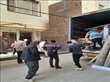 تخلیه ساختمان آسیب دیده در شهرستان بهارستان