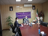 جلسه ویدئو کنفرانس ستاد کرونا در فرمانداری شهرستان بهارستان