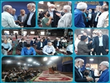 حضور عبداله نوحی فرماندار شهرستان بهارستان، رضا رحمان زاده مشاور ورییس حوزه فرماندار ومحمدرضا قیدر بخشدار بوستان درنمازعبادی سیاسی جمعه نسیم شهر
