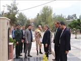 گلباران مزار شهدای بی بی زبیده باحضور فرماندار شهرستان قرچک