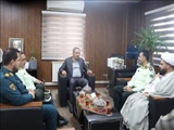 دیدار فرمانده نیروی انتظامی و رؤسای آموزش و پرورش و دامپزشکی شهرستان قرچک با فرماندار به مناسبت هفته دولت