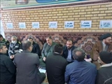 برپایی میز خدمت در مصلی نماز جمعه شهر حسن آباد
