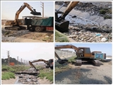 لایروبی و پاکسازی کانال جنوبی قیام دشت در شهر ری