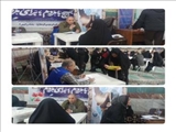 برپایی میز خدمت آبفای منطقه شش در محله دولتخواه جنوبی به مناسبت هفته بسیج
