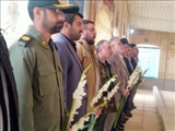 مراسم غبارروبی و عطر افشانی مزار شهدا با حضور فرماندار شهرستان فیروزکوه