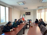 دیدار فرمانده کلانتری فیروزکوه و فرمانده پاسگاه حبله رود و فرمانده حوزه بسیج دهستان های پشتکوه و شهرآباد فیروزکوه با سرپرست بخشداری مرکزی