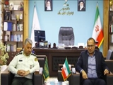 دیدار فرمانده انتظامی شهرستان فیروزکوه با فرماندار به مناسبت هفته دولت