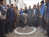 آیین کلنگ زنی طرح توسعه شبکه گاز در روستای قلعه نو املاک شهرستان پاکدشت برگزار شد