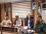 جلسه شورای فرهنگ عمومی با حضور فرماندار در محل نیروی انتظامی شهرستان رباط کریم برگزار شد