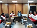  دیدار رئیس و کارکنان هلال احمر با فرماندار رباط کریم 