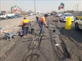 عملیات لکه گیری آزادراه تهران_ساوه با پیگیری‌ های سرپرست فرمانداری رباط‌کریم انجام شد